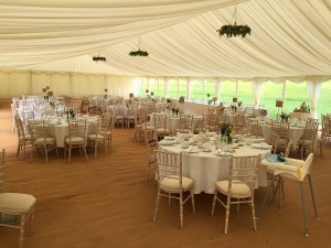 Food area at wedding